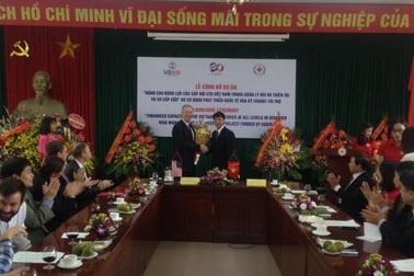 Lần đầu tiên USAID tài trợ Hội chữ thập đỏ dự án quản lý rủi ro thiên tai