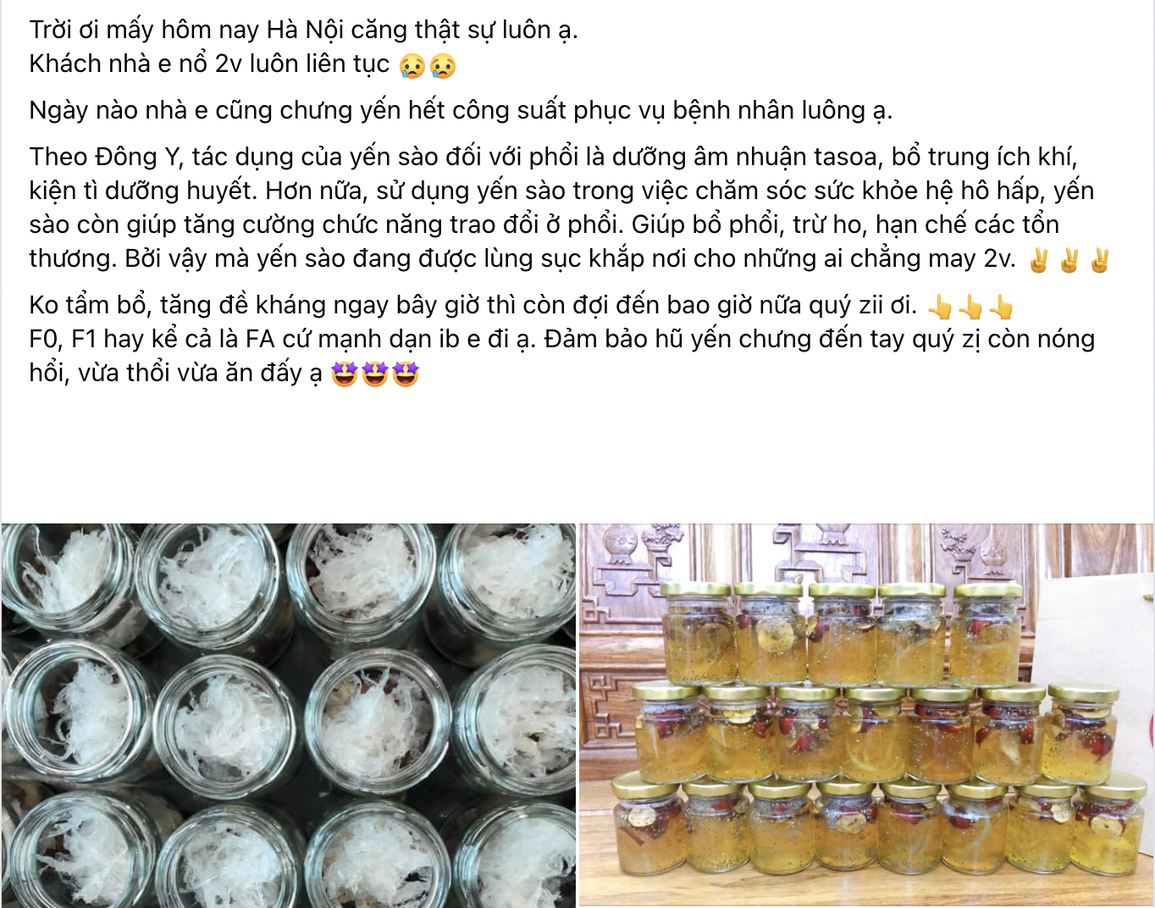 Hậu Covid-19, người Hà Nội đua nhau mua tổ yến tiền triệu tẩm bổ - 1 Hậu Covid-19, người Hà Nội đua nhau mua tổ yến tiền triệu tẩm bổ - 1