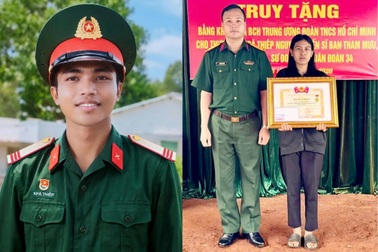Truy tặng bằng khen cho chiến sĩ hy sinh vì cứu 2 người dân