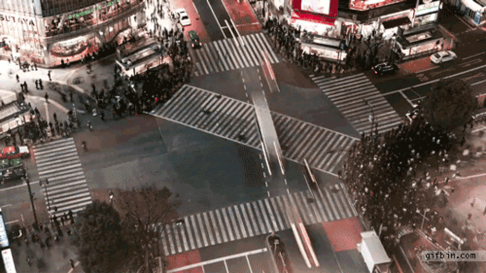 Giao lộ tấp nập nhất thế giới ở Tokyo - 1 Giao lộ tấp nập nhất thế giới ở Tokyo - 1