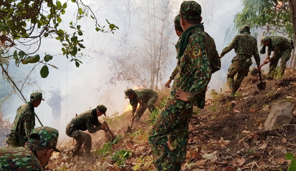 Bà hỏa hoành hành suốt một ngày, 6ha rừng bị thiêu rụi - 1 Bà hỏa hoành hành suốt một ngày, 6ha rừng bị thiêu rụi - 1