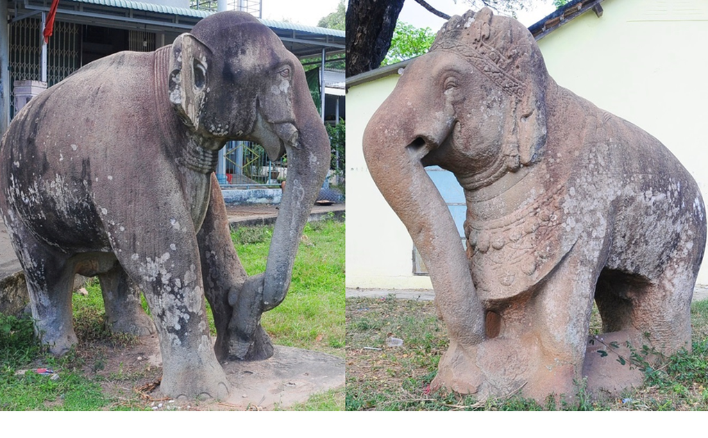 Hai tượng voi đá nghìn năm tuổi ở Bình Định - 1 Hai tượng voi đá nghìn năm tuổi ở Bình Định - 1