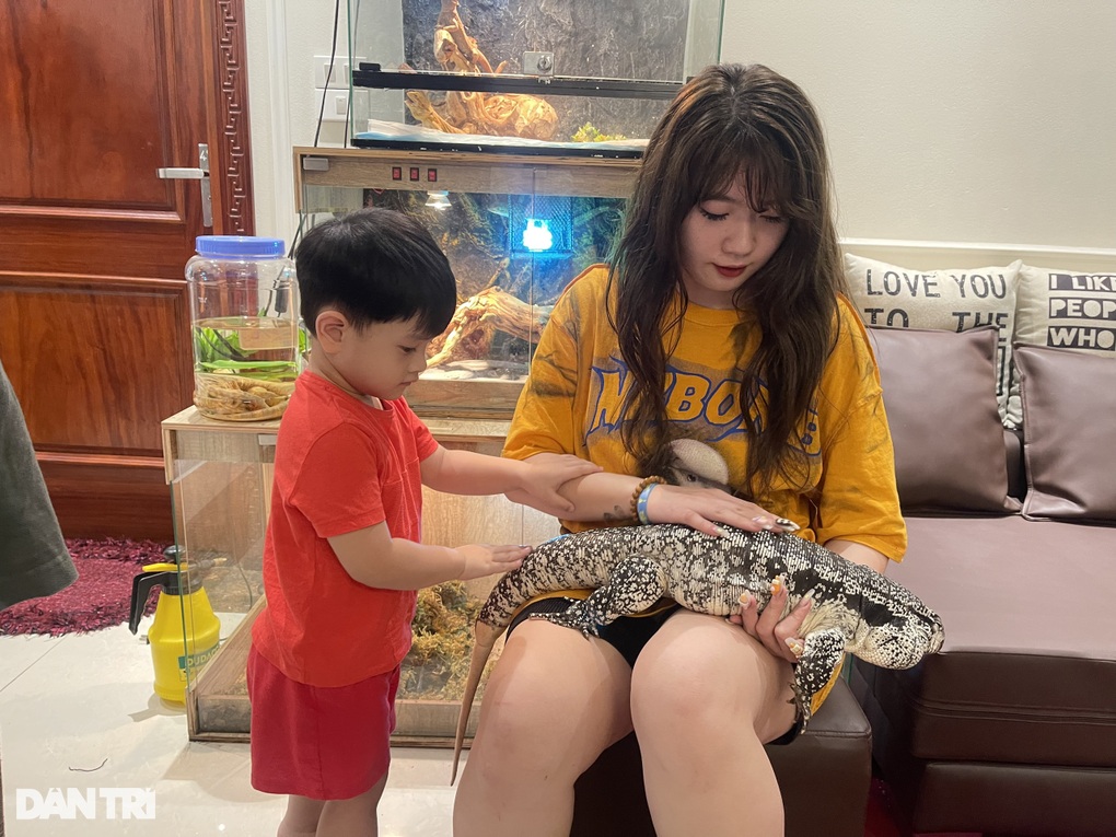 Cô gái ở Hà Nội chi 300 triệu đồng nuôi thằn lằn, trăn lạ làm thú cưng - 1 Cô gái ở Hà Nội chi 300 triệu đồng nuôi thằn lằn, trăn lạ làm thú cưng - 1