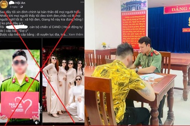 Xử phạt thanh niên đăng ảnh cắt ghép trang phục công an