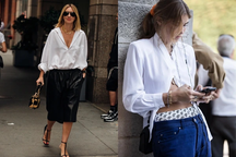 Biến hóa phong cách với áo sơ mi trắng