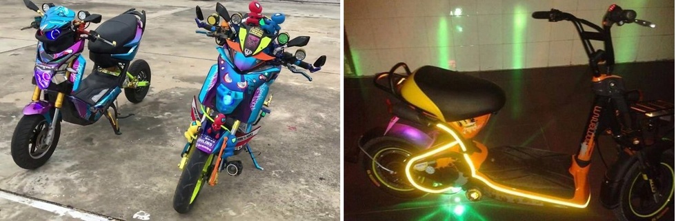 Những chiếc xe máy điện được Những chiếc xe máy điện được