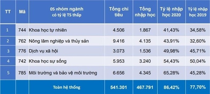 5 ngành học có tỷ lệ thí sinh lựa chọn thấp nhất năm 2020 - Ảnh 1.