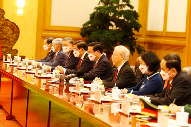 Tổng Bí thư Nguyễn Phú Trọng hội đàm với Tổng Bí thư, Chủ tịch Trung Quốc Tập Cận Bình