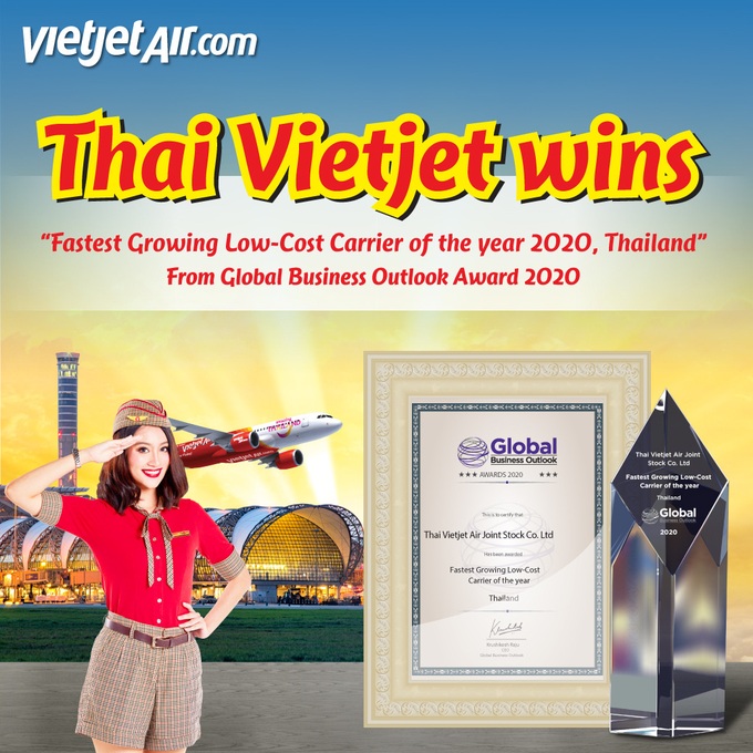 Vietjet Thái Lan được vinh danh là Hãng hàng không tăng trưởng nhanh nhất năm 2020 - Ảnh 1.