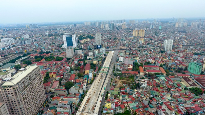 Đại công trường trên cao 9.400 tỷ xuyên đường cong mềm mại ở Hà Nội - 7