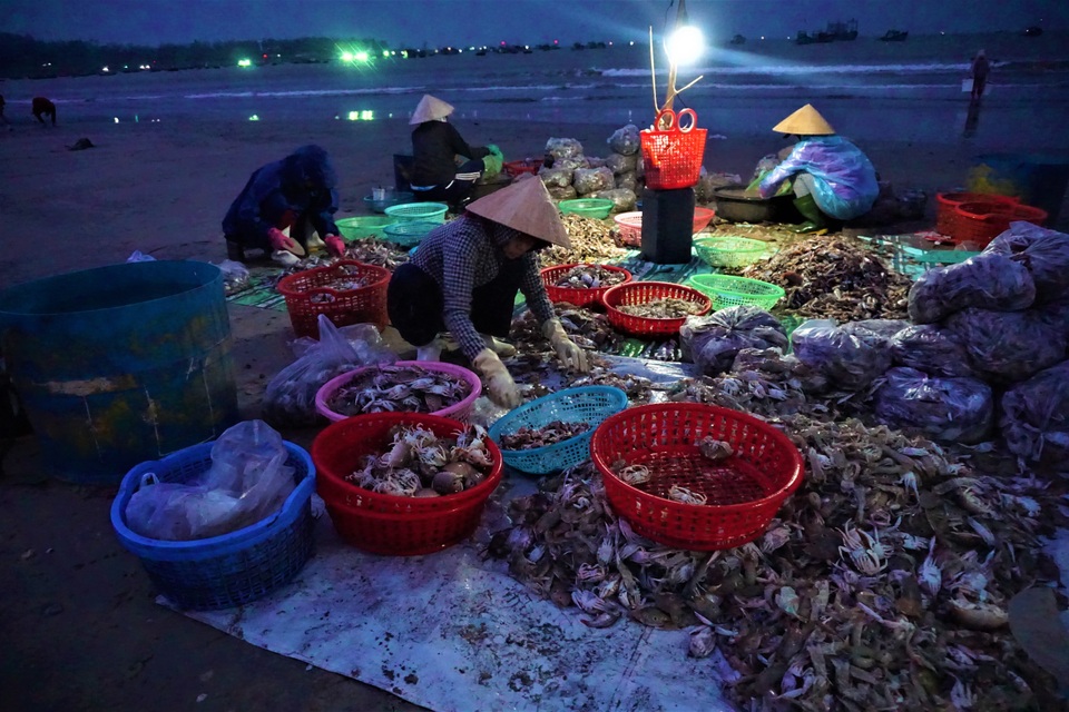 Nhọc nhằn mưu sinh trên bãi biển Đà Nẵng khi tảng sáng - 1 Nhọc nhằn mưu sinh trên bãi biển Đà Nẵng khi tảng sáng - 1