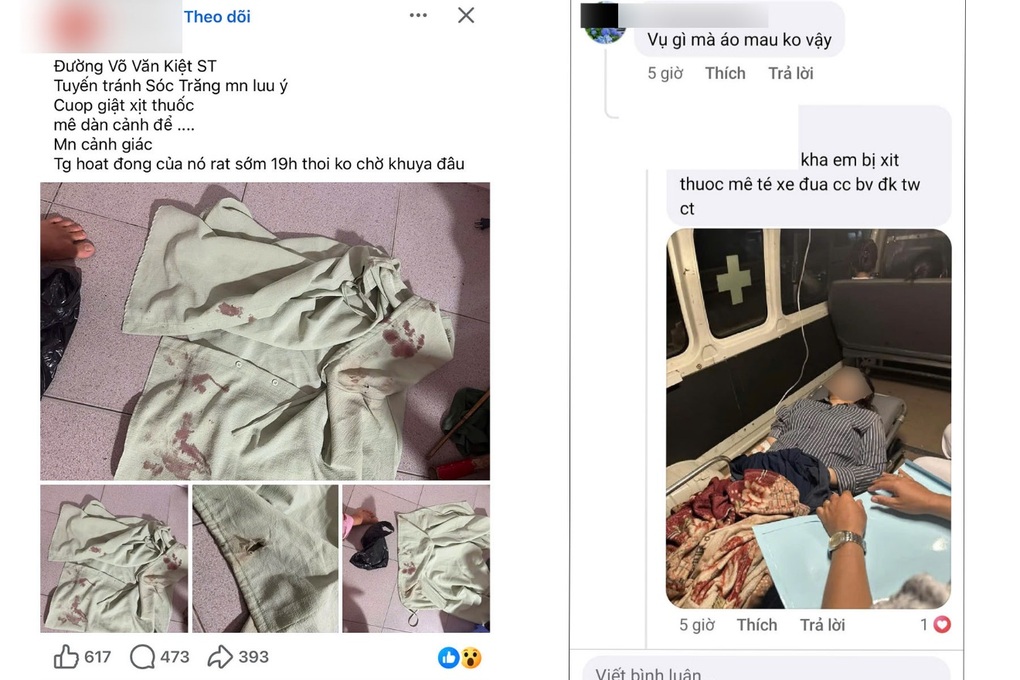 Em ngã xe, chị đăng facebook nói bị xịt thuốc mê cướp tài sản - 2 Em ngã xe, chị đăng facebook nói bị xịt thuốc mê cướp tài sản - 2