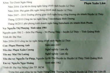 Bắt phó phòng kinh doanh ngân hàng xù nợ, làm giả lý lịch