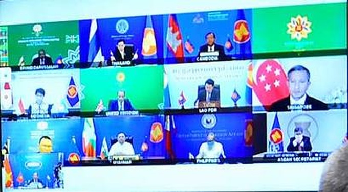 Đối thoại 3 bên mở rộng giữa các Bộ Trưởng Ngoại giao ASEAN và Ngoại trưởng Anh - Ảnh 1. Đối thoại 3 bên mở rộng giữa các Bộ Trưởng Ngoại giao ASEAN và Ngoại trưởng Anh - Ảnh 1.