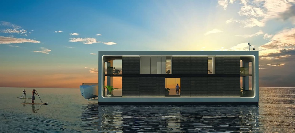 Dinh thự 400 m2 trên mặt nước tự vận hành bằng năng lượng xanh - 1 Dinh thự 400 m2 trên mặt nước tự vận hành bằng năng lượng xanh - 1