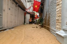 Lại xảy ra sự cố tràn bùn khi đào ngầm dự án metro Nhổn - ga Hà Nội