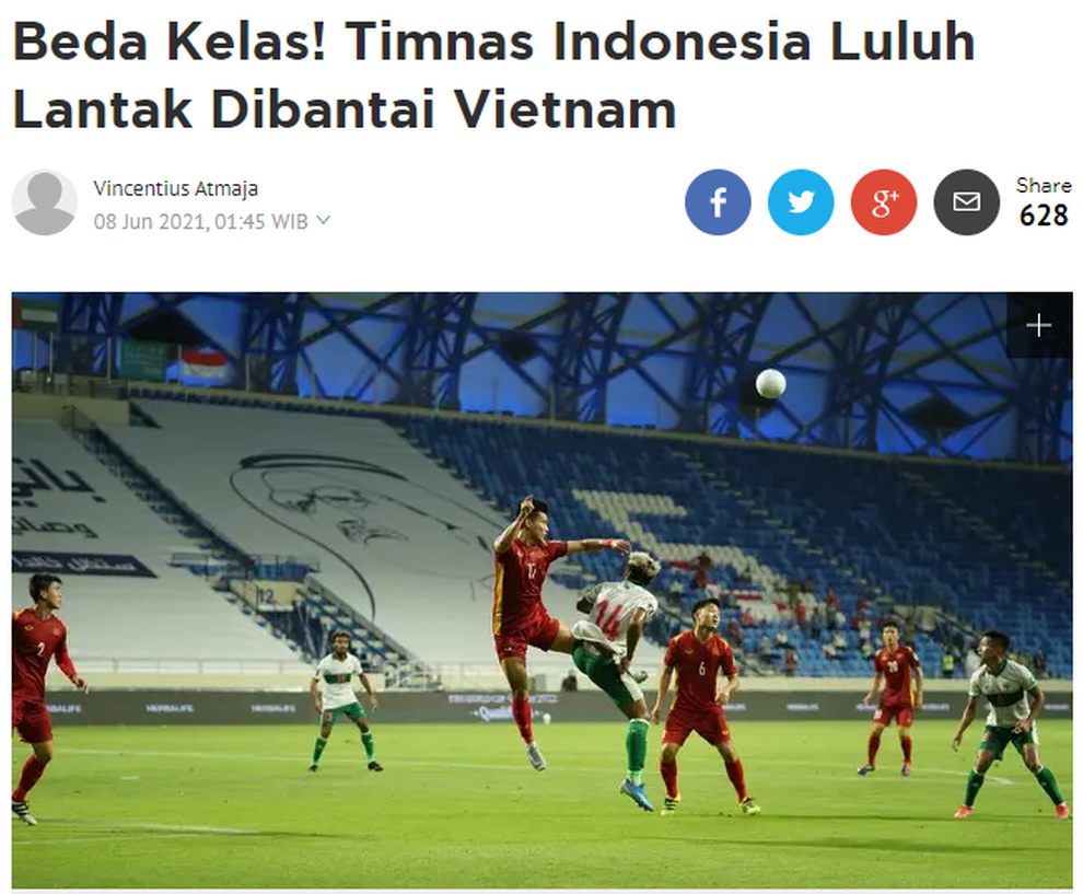 Báo Indonesia nói gì sau trận thua đậm trước đội tuyển Việt Nam? - 1 Báo Indonesia nói gì sau trận thua đậm trước đội tuyển Việt Nam? - 1