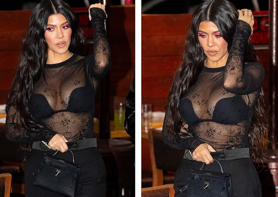 Kim Kardashian diện váy ôm sát đi ăn cùng chị gái - 6 Kim Kardashian diện váy ôm sát đi ăn cùng chị gái - 6