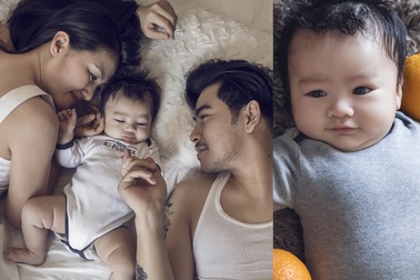 Ngọc Lan - Thanh Bình tung ảnh con trai kháu khỉnh 2 tháng tuổi