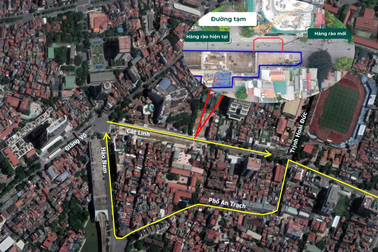 Cấm một đoạn phố Cát Linh để thi công metro Nhổn - Ga Hà Nội