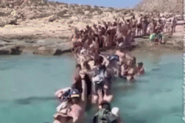 Du khách bị thả xuống biển, lội nước cao tận cổ để thăm đảo gây bức xúc