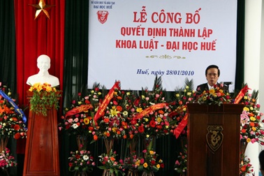 Thành lập khoa Luật trực thuộc ĐH Huế