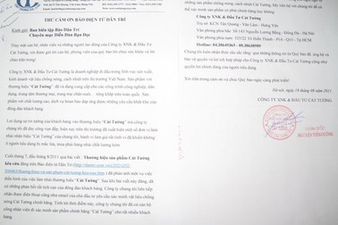 Thư cảm ơn Báo Dân trí