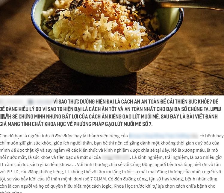 Ăn gạo lứt muối mè chữa ung thư: Nhận định từ chính cộng đồng thực dưỡng - 4 Ăn gạo lứt muối mè chữa ung thư: Nhận định từ chính cộng đồng thực dưỡng - 4