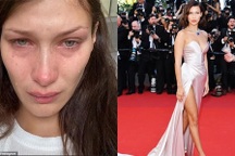 Siêu mẫu Bella Hadid bất ngờ chia sẻ loạt ảnh đẫm nước mắt
