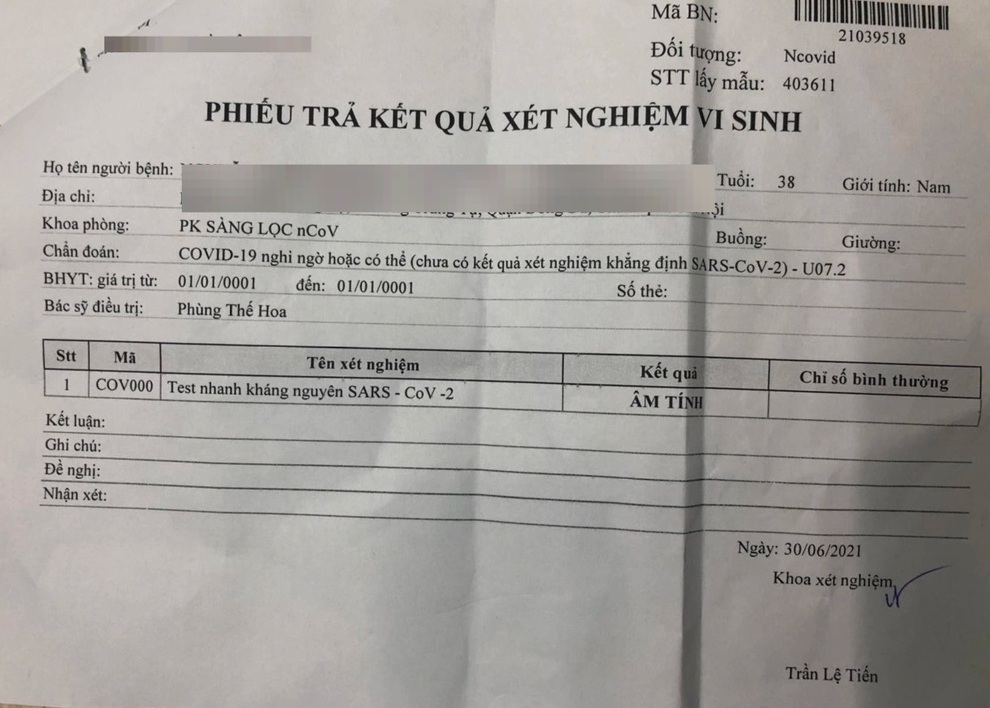 Quy định Giấy thông hành âm tính và cái khó của người lao động nghèo - 2 Quy định Giấy thông hành âm tính và cái khó của người lao động nghèo - 2