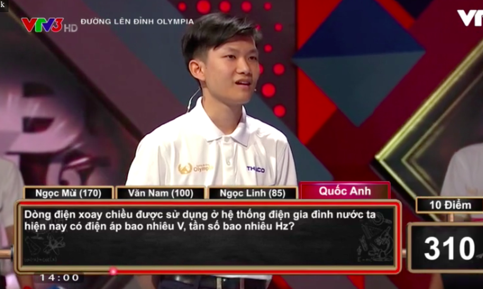 Nam sinh Đắk Lắk giành vé chơi Chung kết năm Olympia với số điểm cao - 1 Nam sinh Đắk Lắk giành vé chơi Chung kết năm Olympia với số điểm cao - 1