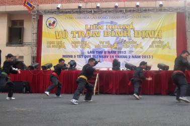 Biểu diễn Võ trận Bình Định trong ngày chiến thắng Đống Đa