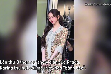 Karina hóa tiểu thư bên cạnh nam diễn viên điển trai Byeon Woo Seok