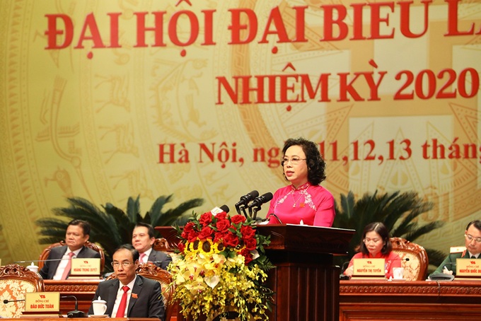 Chùm ảnh: Đại hội đại biểu Đảng bộ TP Hà Nội lần thứ XVII, nhiệm kỳ 2020 - 2025 - Ảnh 13.