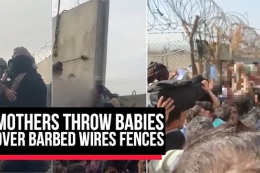 Phụ nữ Afghanistan ném con qua hàng rào sân bay Kabul, van xin trợ giúp
