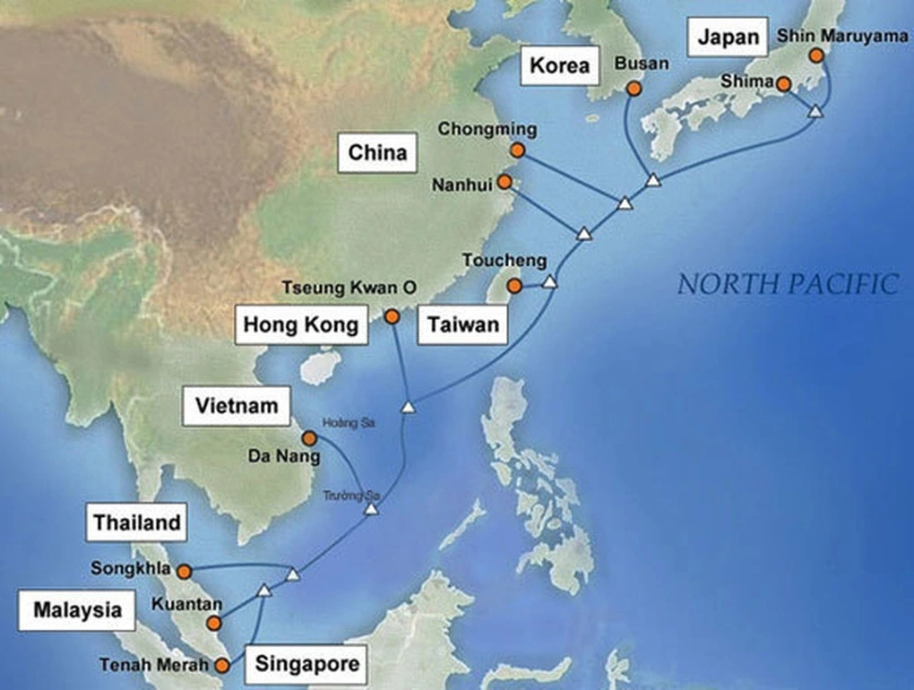 Cabo de fibra óptica tem problema, velocidade internacional da internet no Vietnã é afetada - 1 Tuyến cáp quang gặp sự cố, tốc độ Internet Việt Nam đi quốc tế bị ảnh hưởng - 1