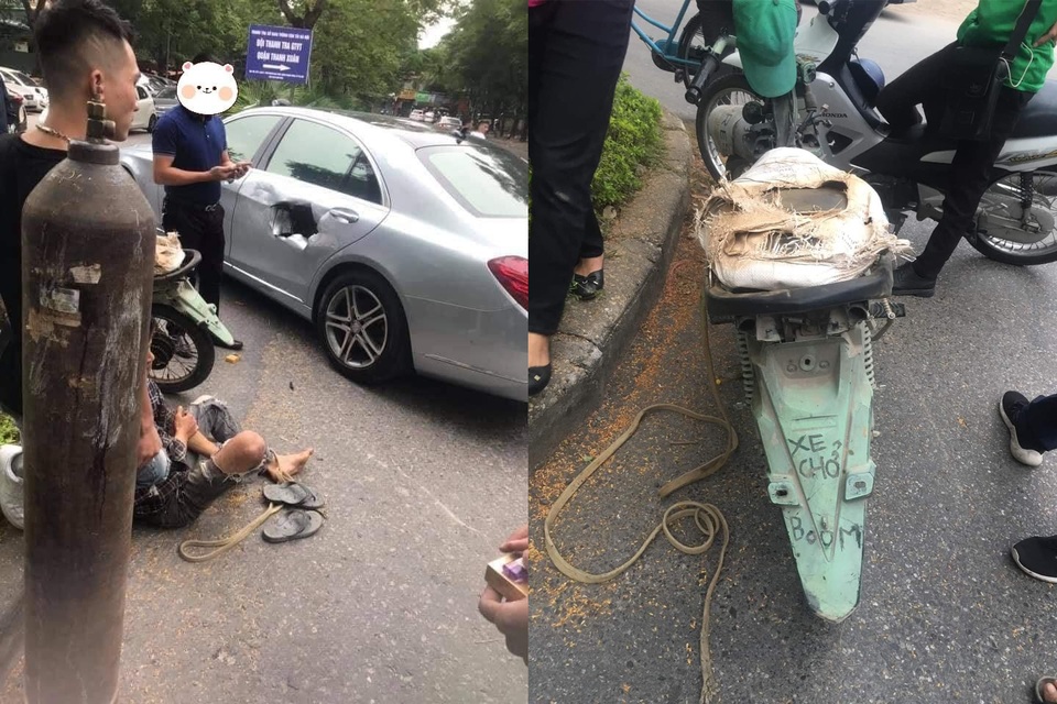 Xe chở bình oxy đâm thủng Mercedes và nhức nhối vấn nạn xe máy cũ nát - 1 Xe chở bình oxy đâm thủng Mercedes và nhức nhối vấn nạn xe máy cũ nát - 1