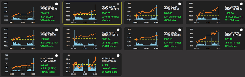 Chứng khoán tăng 9 phiên liên tục, giới đầu tư bắt đáy giàu to - 1 Chứng khoán tăng 9 phiên liên tục, giới đầu tư bắt đáy giàu to - 1