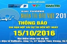 Gia hạn nộp bài dự thi Nhân tài Đất Việt 2016 đến 15/10/2016