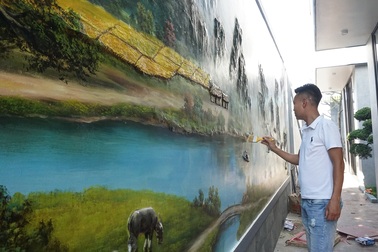 Kiếm vài chục triệu đồng mỗi tháng từ nghề vẽ tranh tường