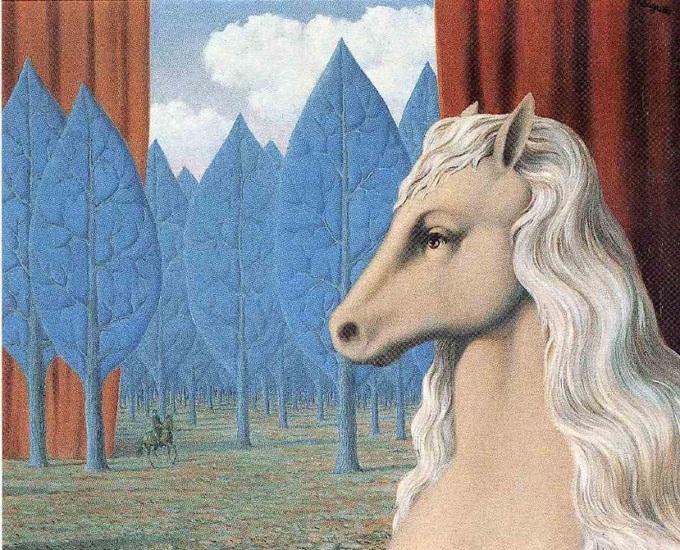 Tác phẩm Lý tính thuần khiết (The pure reason) của Rene Magritte năm 1948