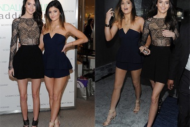 Hai em cô Kim khoe chân nuột nà