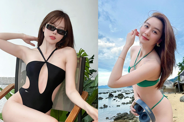 Chị em Thiều Bảo Trâm đua nhau diện bikini "đốt mắt" khán giả