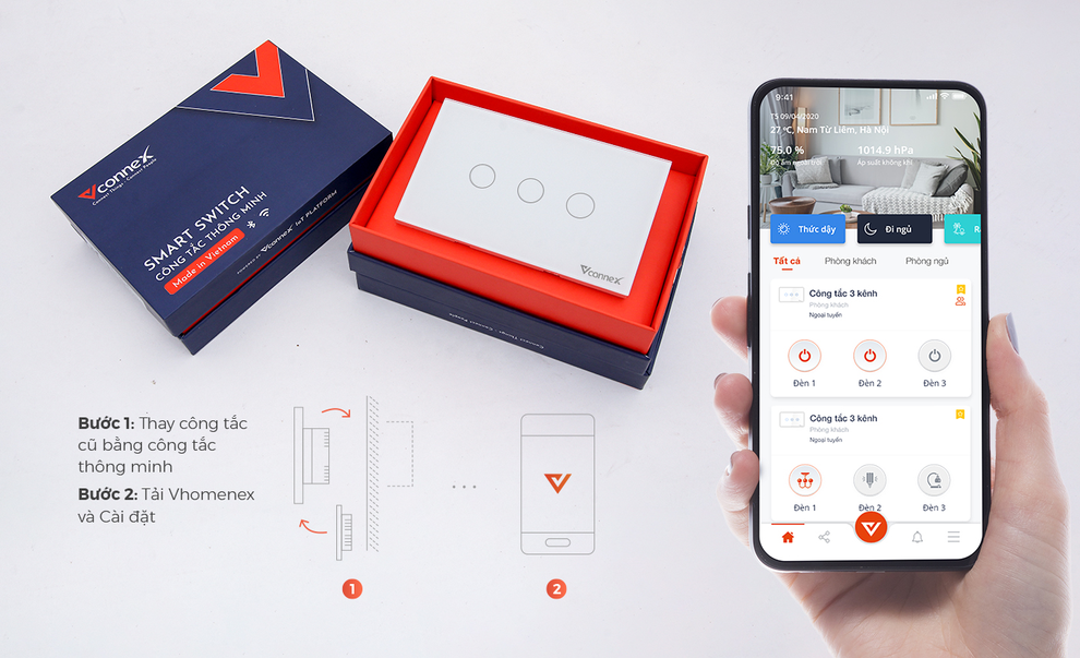 Ra mắt công tắc thông minh, Vconnex đưa công nghệ IoT đến gần thợ điện truyền thống - 1 Ra mắt công tắc thông minh, Vconnex đưa công nghệ IoT đến gần thợ điện truyền thống - 1