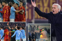 HLV Mourinho lại bị đuổi trong trận cầu có tới 4 thẻ đỏ