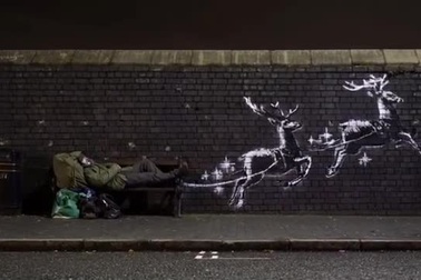 Bức vẽ kể về giấc mơ kỳ diệu của người đón Giáng sinh… không nhà