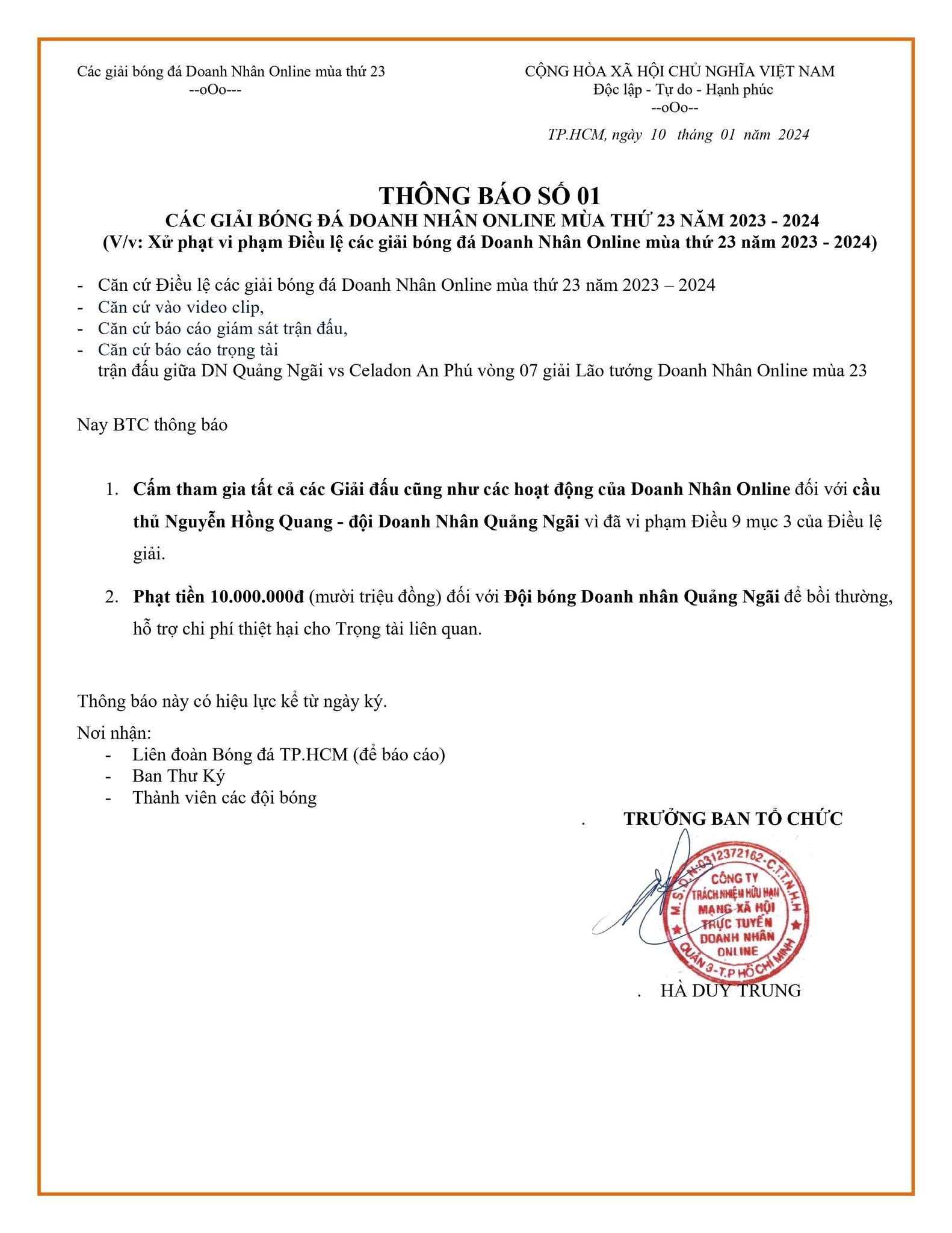 Cầu thủ đấm gục trọng tài bị cấm thi đấu vô thời hạn - 3 Cầu thủ đấm gục trọng tài bị cấm thi đấu vô thời hạn - 3