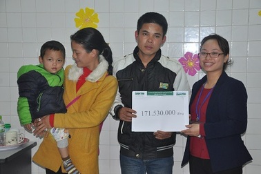 Hơn 171 triệu đồng đến với em bé bị tường đổ vào người