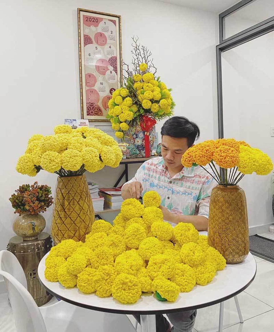 Hoa đào len sợi, giá chục triệu đồng vẫn khó mua chơi Tết - 6 Hoa đào len sợi, giá chục triệu đồng vẫn khó mua chơi Tết - 6