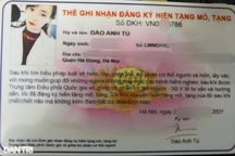 Tôi đăng ký hiến tạng